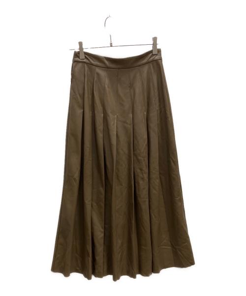 Snidel（スナイデル）Snidel (スナイデル) ロングフェイクレザースカート ブラウン サイズ:SIZE 0の古着・服飾アイテム