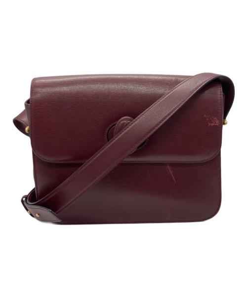 Cartier（カルティエ）Cartier (カルティエ) マストラインターンロックショルダーバッグ ワインレッドの古着・服飾アイテム