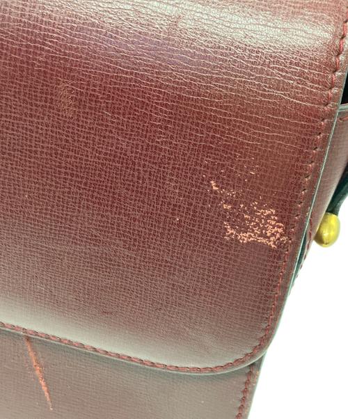 Cartier（カルティエ）Cartier (カルティエ) マストラインターンロックショルダーバッグ ワインレッドの古着・服飾アイテム