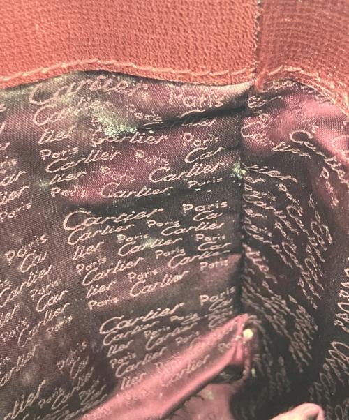 Cartier（カルティエ）Cartier (カルティエ) マストラインターンロックショルダーバッグ ワインレッドの古着・服飾アイテム