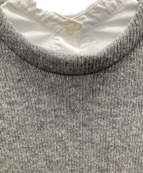 BEARDSLEY（ビアズリー）BEARDSLEY (ビアズリー) ギャザーカフスシャツ ベストセット グレー×ホワイト サイズ:フリーの古着・服飾アイテム