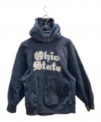 Champion REVERSE WEAVEチャンピオン リバース ウィーブ）の古着「80s Ohio stateプルオーバーパーカー」｜ネイビー