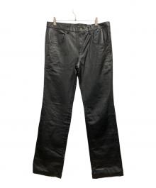 63 leathers（ロクサン レザーズ）の古着「オールレザーパンツ」｜ブラック