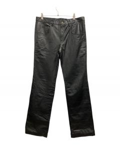 中古・古着通販】KUSHITANI (クシタニ) レザーパンツ ブラック サイズ