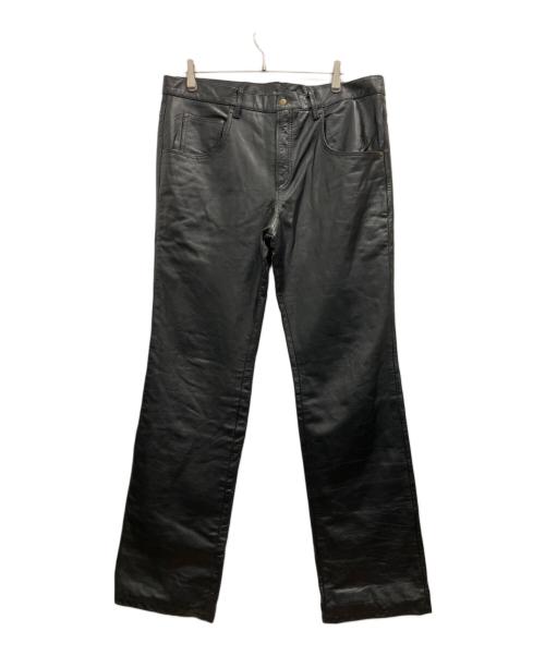 63 leathers（ロクサン レザーズ）63 leathers (ロクサン レザーズ) オールレザーパンツ ブラック サイズ:Мの古着・服飾アイテム