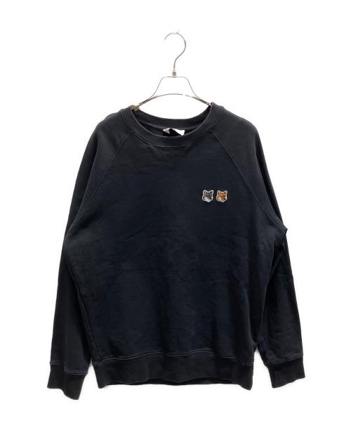 maison kitsune（メゾンキツネ）maison kitsune (メゾンキツネ) スウェット ブラック サイズ:Ｌの古着・服飾アイテム