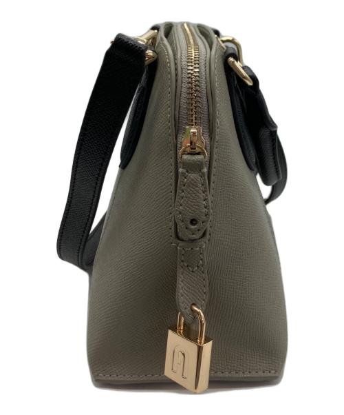FURLA（フルラ）FURLA (フルラ) VITTORIA S DOME ブラックxライトグレーの古着・服飾アイテム
