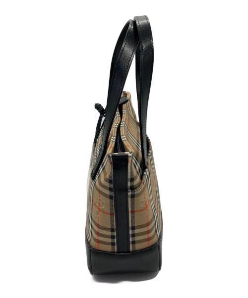 BURBERRY LONDON（バーバリーロンドン）BURBERRY LONDON (バーバリーロンドン) シャドーホース　ミニトートバッグ ベージュ×ブラックの古着・服飾アイテム
