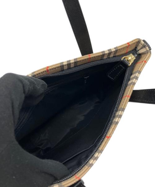 BURBERRY LONDON（バーバリーロンドン）BURBERRY LONDON (バーバリーロンドン) シャドーホース　ミニトートバッグ ベージュ×ブラックの古着・服飾アイテム