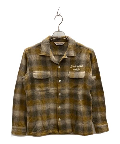 STANDARD CALIFORNIA（スタンダードカリフォルニア）STANDARD CALIFORNIA (スタンダードカリフォルニア) Wool Check Shirt ブラウン サイズ:Мの古着・服飾アイテム