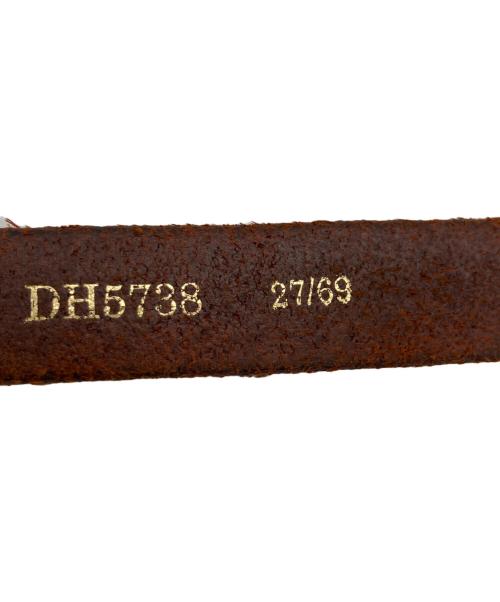 VINTAGE WORKS（ヴィンテージワークス）VINTAGE WORKS (ヴィンテージワークス) Leather belt 7Hole レザーベルト 7ホール 茶芯 ブラック×ブラウン サイズ:27/69の古着・服飾アイテム