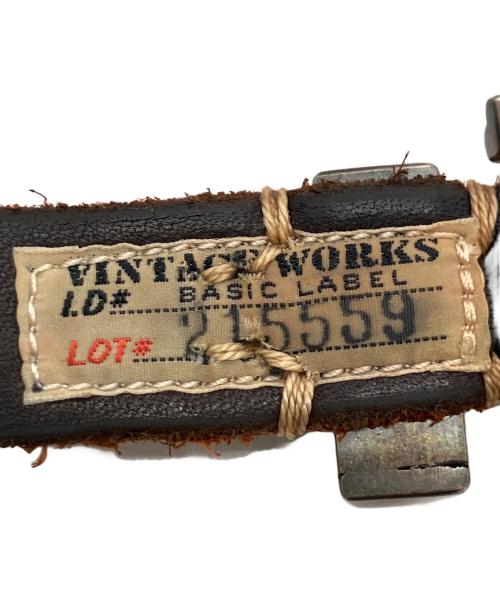VINTAGE WORKS（ヴィンテージワークス）VINTAGE WORKS (ヴィンテージワークス) Leather belt 7Hole レザーベルト 7ホール 茶芯 ブラック×ブラウン サイズ:27/69の古着・服飾アイテム