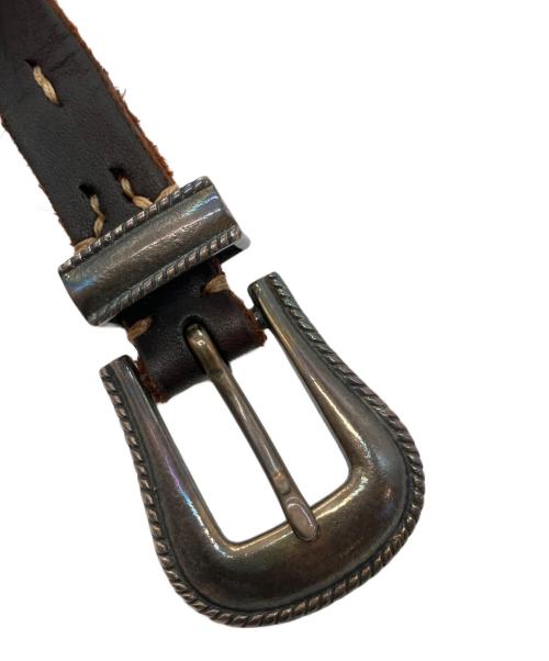 VINTAGE WORKS（ヴィンテージワークス）VINTAGE WORKS (ヴィンテージワークス) Leather belt 7Hole レザーベルト 7ホール 茶芯 ブラック×ブラウン サイズ:27/69の古着・服飾アイテム