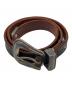 VINTAGE WORKS（ヴィンテージワークス）の古着「Leather belt 7Hole レザーベルト 7ホール 茶芯」｜ブラック×ブラウン