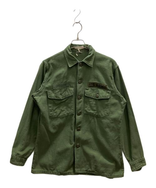 US ARMY（ユーエスアーミー）US ARMY (ユーエスアーミー) 60s ユーティリティシャツ グリーン サイズ:不明の古着・服飾アイテム
