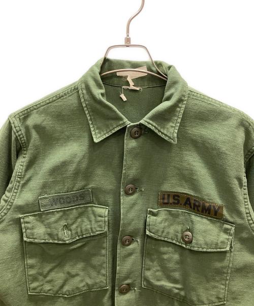 US ARMY（ユーエスアーミー）US ARMY (ユーエスアーミー) 60s ユーティリティシャツ グリーン サイズ:不明の古着・服飾アイテム