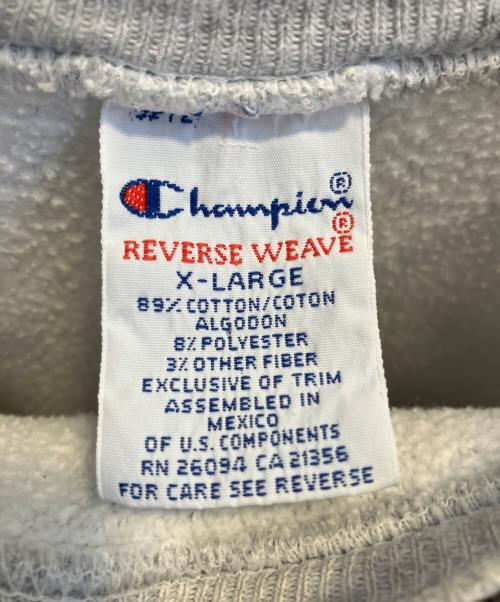 Champion REVERSE WEAVE（チャンピオン リバース ウィーブ）Champion REVERSE WEAVE (チャンピオン リバース ウィーブ) 90sスウェット グレー サイズ:XLの古着・服飾アイテム
