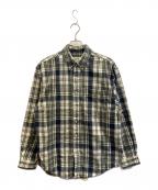 Eddie Bauerエディーバウアー）の古着「90's長袖シャツ」｜ネイビー×ホワイト