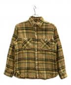 SUGAR CANEシュガーケーン）の古着「ネルシャツ」｜ベージュ×グリーン×ブラック