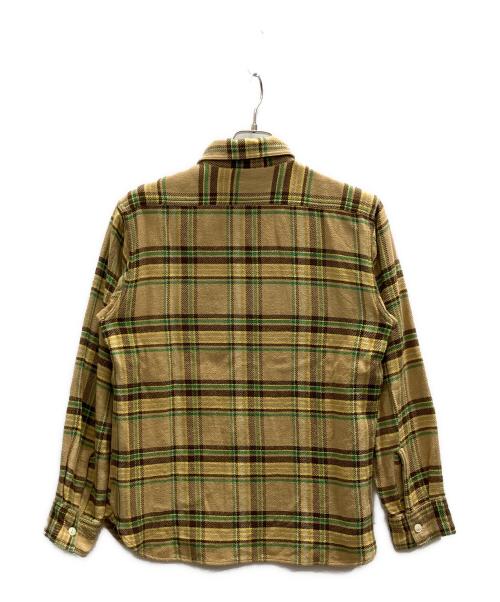 SUGAR CANE（シュガーケーン）SUGAR CANE (シュガーケーン) ネルシャツ ベージュ×グリーン×ブラック サイズ:Мの古着・服飾アイテム