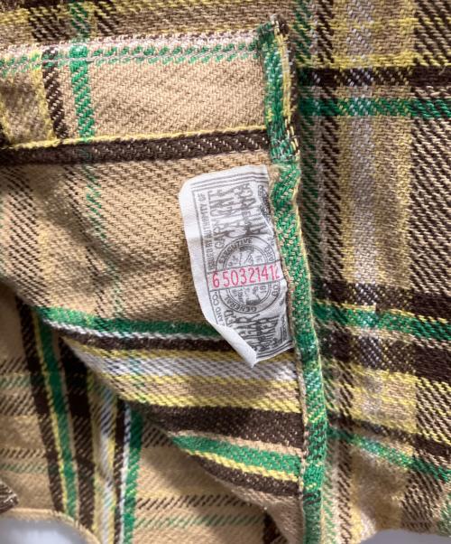 SUGAR CANE（シュガーケーン）SUGAR CANE (シュガーケーン) ネルシャツ ベージュ×グリーン×ブラック サイズ:Мの古着・服飾アイテム