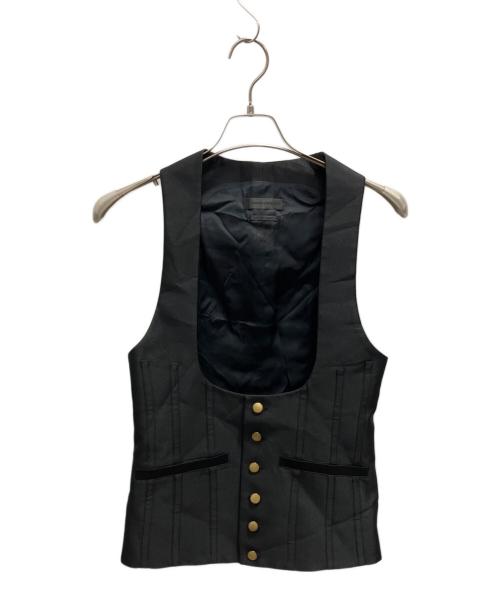 ALEXANDER McQUEEN（アレキサンダーマックイーン）ALEXANDER McQUEEN (アレキサンダーマックイーン) ジレ ブラック サイズ:44の古着・服飾アイテム