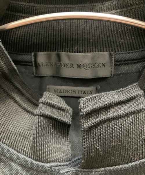 ALEXANDER McQUEEN（アレキサンダーマックイーン）ALEXANDER McQUEEN (アレキサンダーマックイーン) ヘンリーネックカットソー ブラック サイズ:XSの古着・服飾アイテム
