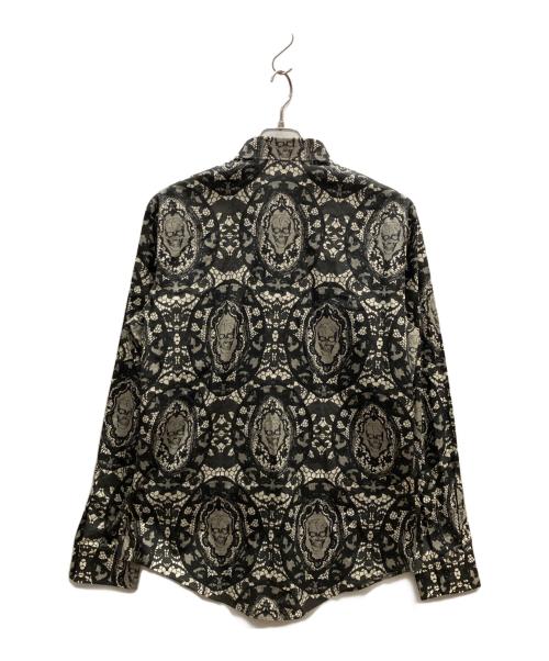 ALEXANDER McQUEEN（アレキサンダーマックイーン）ALEXANDER McQUEEN (アレキサンダーマックイーン) スカルパターンシャツ ブラック サイズ:52の古着・服飾アイテム