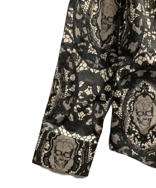 ALEXANDER McQUEEN（アレキサンダーマックイーン）ALEXANDER McQUEEN (アレキサンダーマックイーン) スカルパターンシャツ ブラック サイズ:52の古着・服飾アイテム
