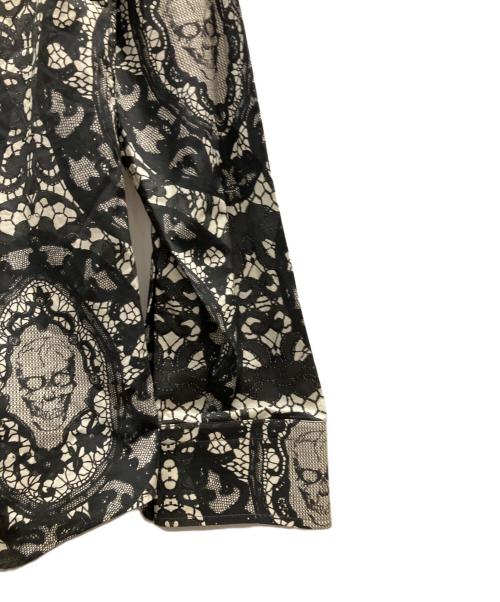 ALEXANDER McQUEEN（アレキサンダーマックイーン）ALEXANDER McQUEEN (アレキサンダーマックイーン) スカルパターンシャツ ブラック サイズ:52の古着・服飾アイテム