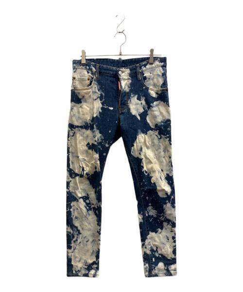 DSQUARED2（ディースクエアード）DSQUARED2 (ディースクエアード) Skater Jean　ペイント加工 インディゴ サイズ:46の古着・服飾アイテム