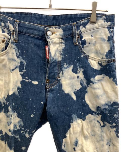 DSQUARED2（ディースクエアード）DSQUARED2 (ディースクエアード) Skater Jean　ペイント加工 インディゴ サイズ:46の古着・服飾アイテム