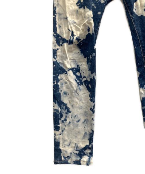 DSQUARED2（ディースクエアード）DSQUARED2 (ディースクエアード) Skater Jean　ペイント加工 インディゴ サイズ:46の古着・服飾アイテム