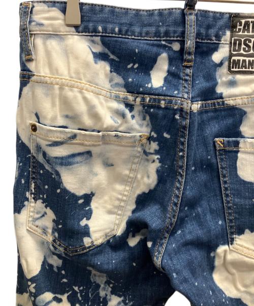 DSQUARED2（ディースクエアード）DSQUARED2 (ディースクエアード) Skater Jean　ペイント加工 インディゴ サイズ:46の古着・服飾アイテム