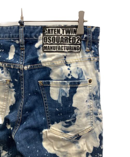 DSQUARED2（ディースクエアード）DSQUARED2 (ディースクエアード) Skater Jean　ペイント加工 インディゴ サイズ:46の古着・服飾アイテム