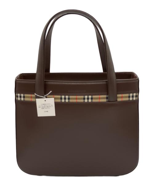 BURBERRY（バーバリー）BURBERRY (バーバリー) ノバチェックレザーハンドバッグの古着・服飾アイテム