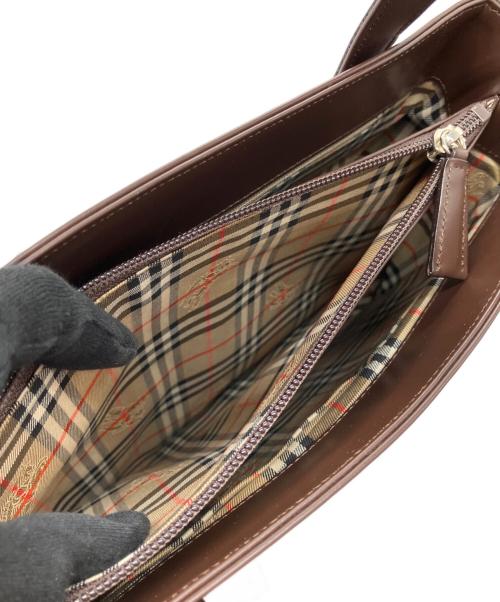 BURBERRY（バーバリー）BURBERRY (バーバリー) ノバチェックレザーハンドバッグの古着・服飾アイテム