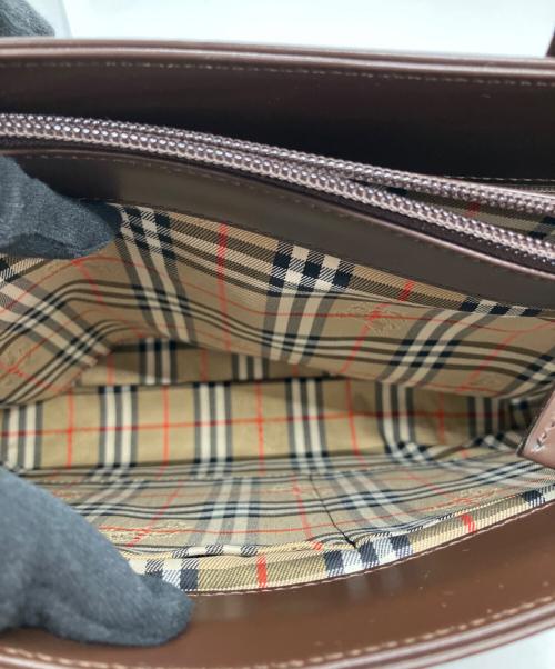 BURBERRY（バーバリー）BURBERRY (バーバリー) ノバチェックレザーハンドバッグの古着・服飾アイテム