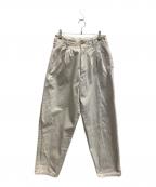 Y's for menワイズフォーメン）の古着「スリータックパンツ　茶タグ」｜ベージュ