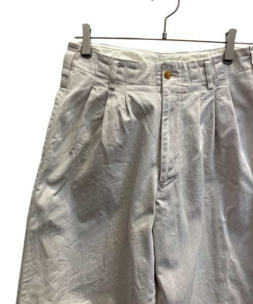 Y's for men（ワイズフォーメン）Y's for men (ワイズフォーメン) スリータックパンツ　茶タグ ベージュ サイズ:Ｓの古着・服飾アイテム