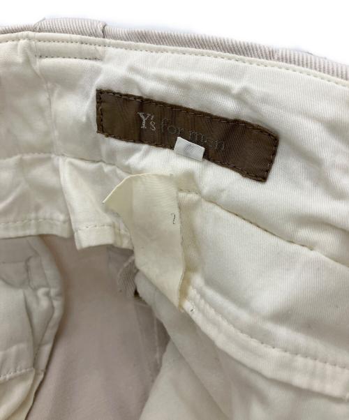 Y's for men（ワイズフォーメン）Y's for men (ワイズフォーメン) スリータックパンツ　茶タグ ベージュ サイズ:Ｓの古着・服飾アイテム