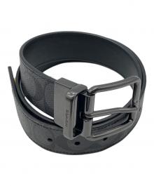 COACH（コーチ）の古着「シグネチャーベルト」｜ブラック