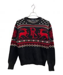 POLO RALPH LAUREN（ポロ・ラルフローレン）の古着「コットンニット」｜ブラック