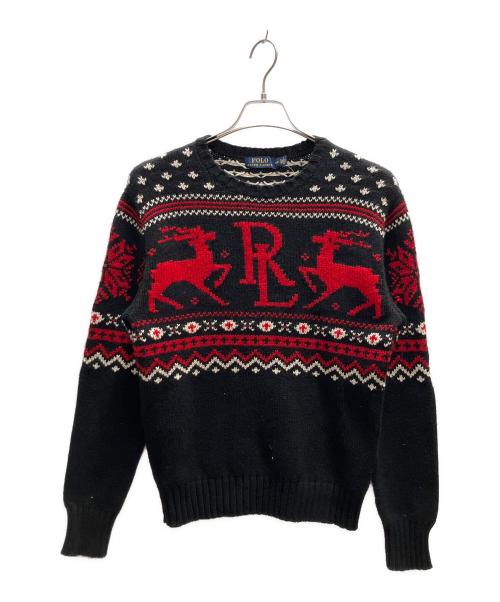 POLO RALPH LAUREN（ポロ・ラルフローレン）POLO RALPH LAUREN (ポロ・ラルフローレン) コットンニット ブラック サイズ:Ｓ 未使用品の古着・服飾アイテム