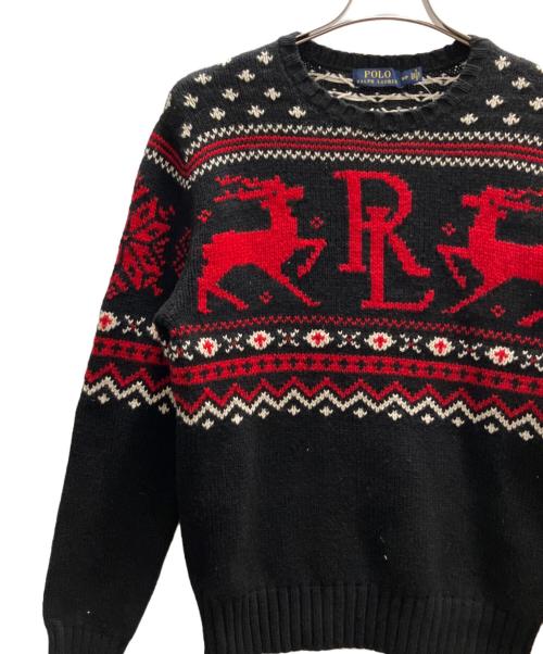 POLO RALPH LAUREN（ポロ・ラルフローレン）POLO RALPH LAUREN (ポロ・ラルフローレン) コットンニット ブラック サイズ:Ｓ 未使用品の古着・服飾アイテム