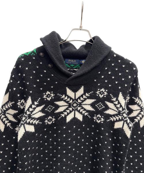 POLO RALPH LAUREN（ポロ・ラルフローレン）POLO RALPH LAUREN (ポロ・ラルフローレン) 厚手ニット ブラック サイズ:Ｓの古着・服飾アイテム