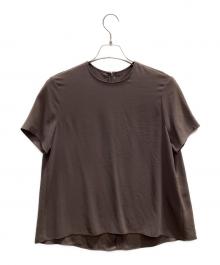 theory luxe（セオリーリュクス）の古着「半袖ブラウス」｜ブラウン