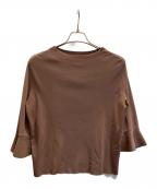 SOEJUソージュ）の古着「フレアスリーブニットプルオーバー」｜ベージュ