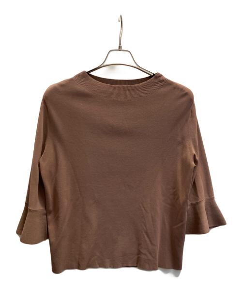 SOEJU（ソージュ）SOEJU (ソージュ) フレアスリーブニットプルオーバー ベージュ サイズ:Мの古着・服飾アイテム