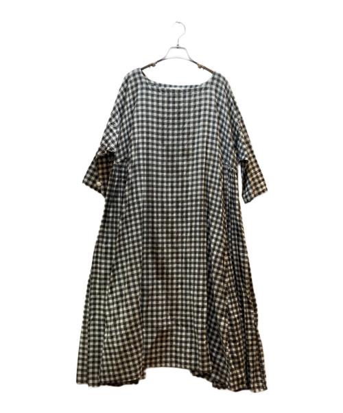 house of lotus（ハウスオブロータス）house of lotus (ハウスオブロータス) 半袖ワンピース グレー×ホワイト サイズ:Мの古着・服飾アイテム